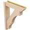 Ekena Millwork 6-in W x 24-in D x 32-in H Balboa Slat Rough Cedar Woodgrain TimberThane Outlooker, Primed Tan OUTUR060X24X32BOA24RCPR - alternate 5